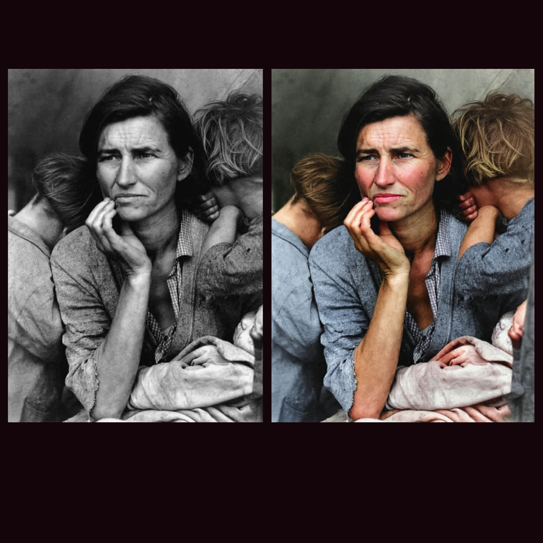 Historical photo colorization using Flux Kontext Pro