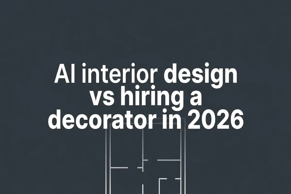 AI interior design vs hiring a decorator - cost and quality comparison for 2026