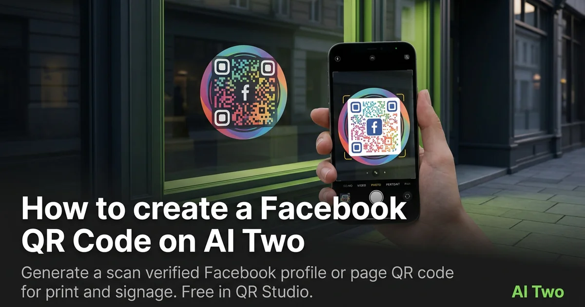 How to create a Facebook QR Code on AI Two