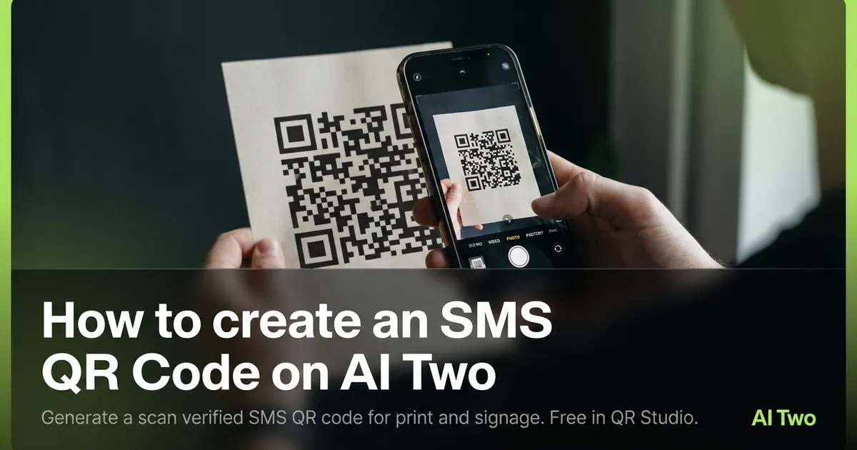 How to create an SMS QR Code on AI Two