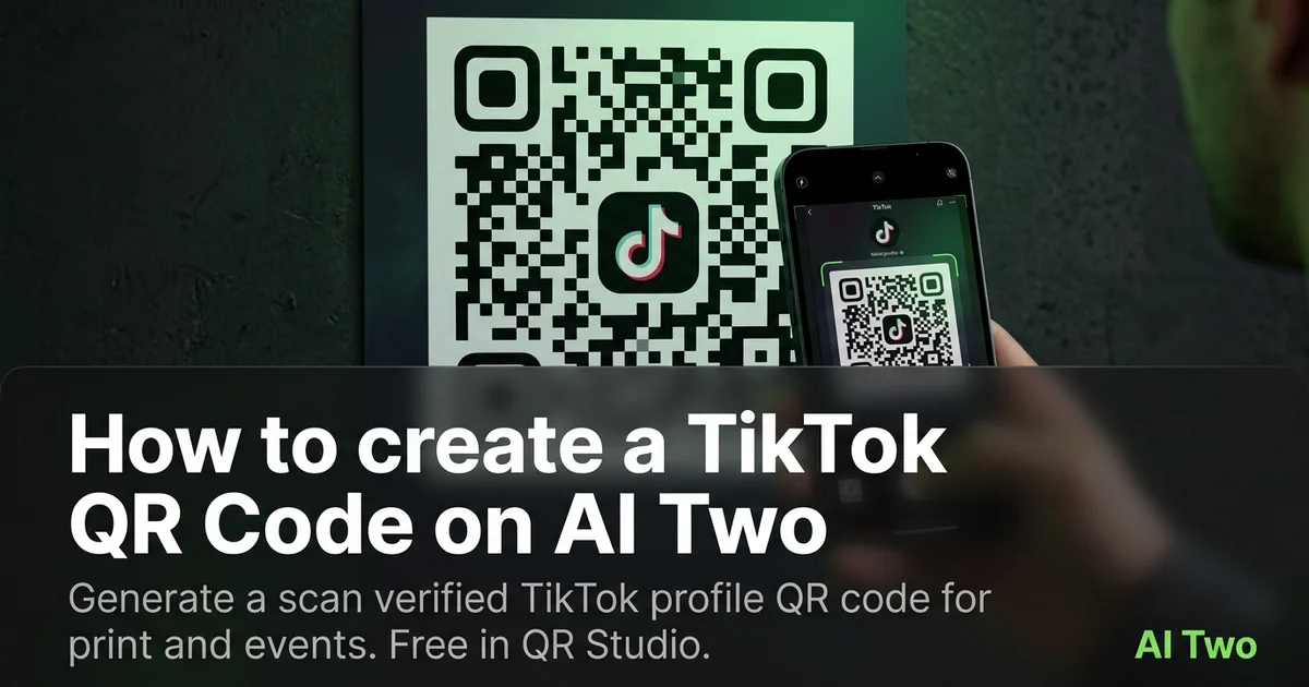 How to create a TikTok QR Code on AI Two