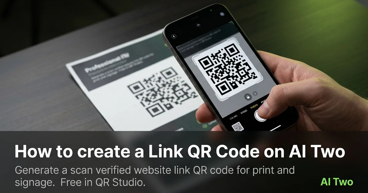 How to create a Link QR Code on AI Two