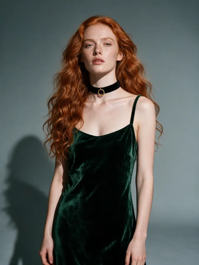 Choker Necklace on Model — real output from this tool