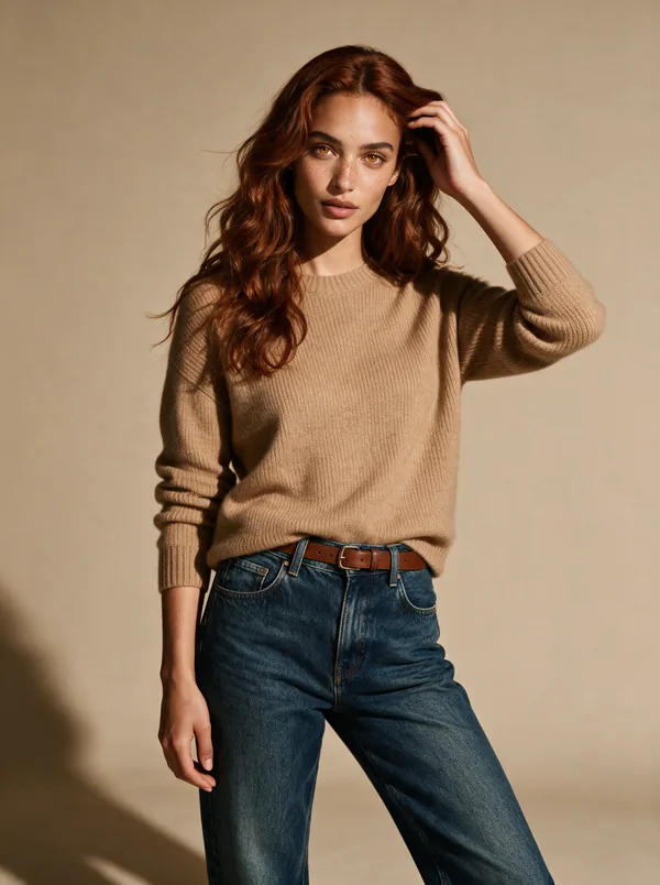 Anouk — AI fashion model, Belgian-Moroccan woman in her early 20s