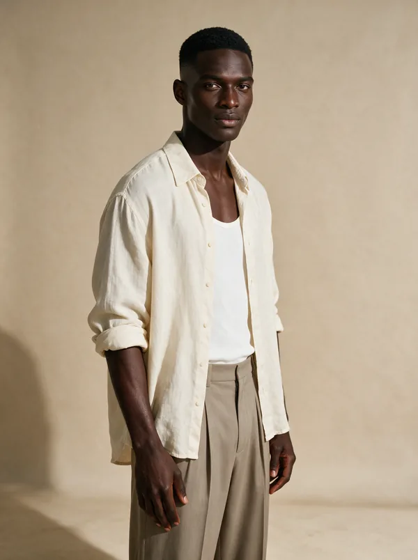 Kofi — AI fashion model, Ghanaian man in his late 20s