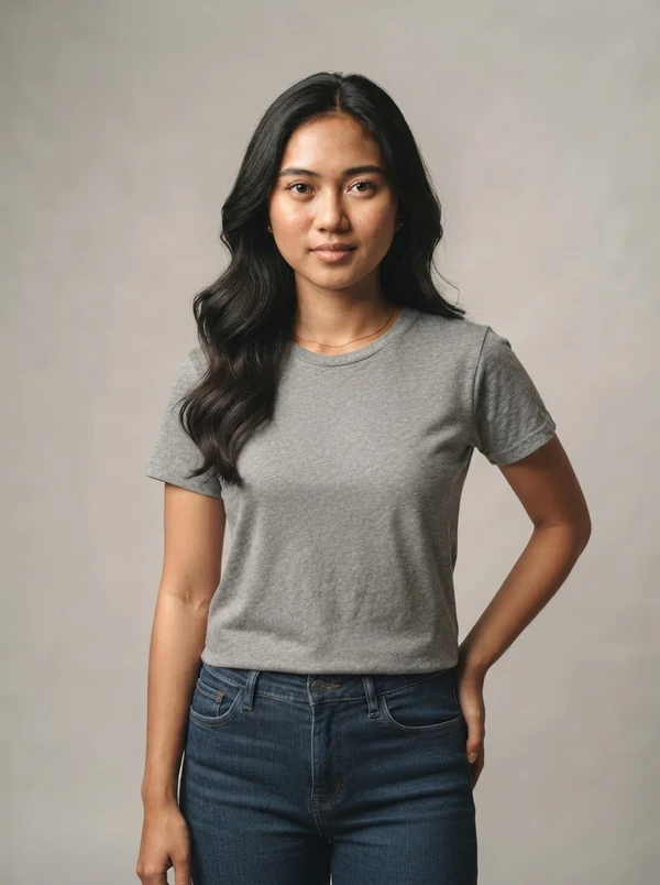 Putri — AI fashion model, Southeast Asian woman in her mid-20s