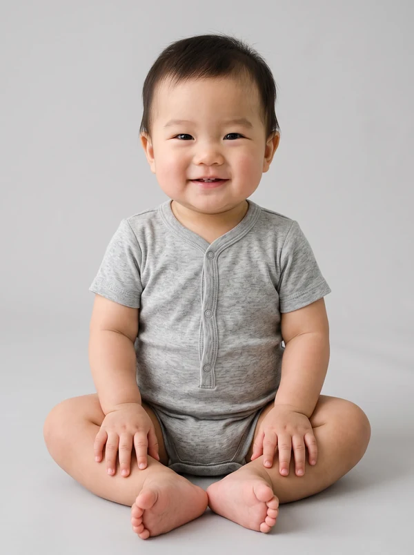Ren — AI baby model, East Asian baby boy about 1 year old