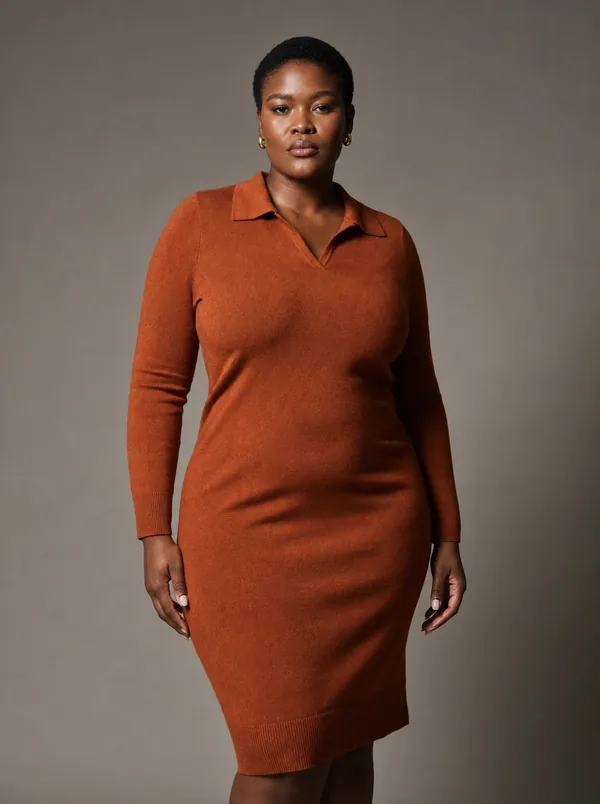 Thandi — AI fashion model, curvy South African woman in her early 30s