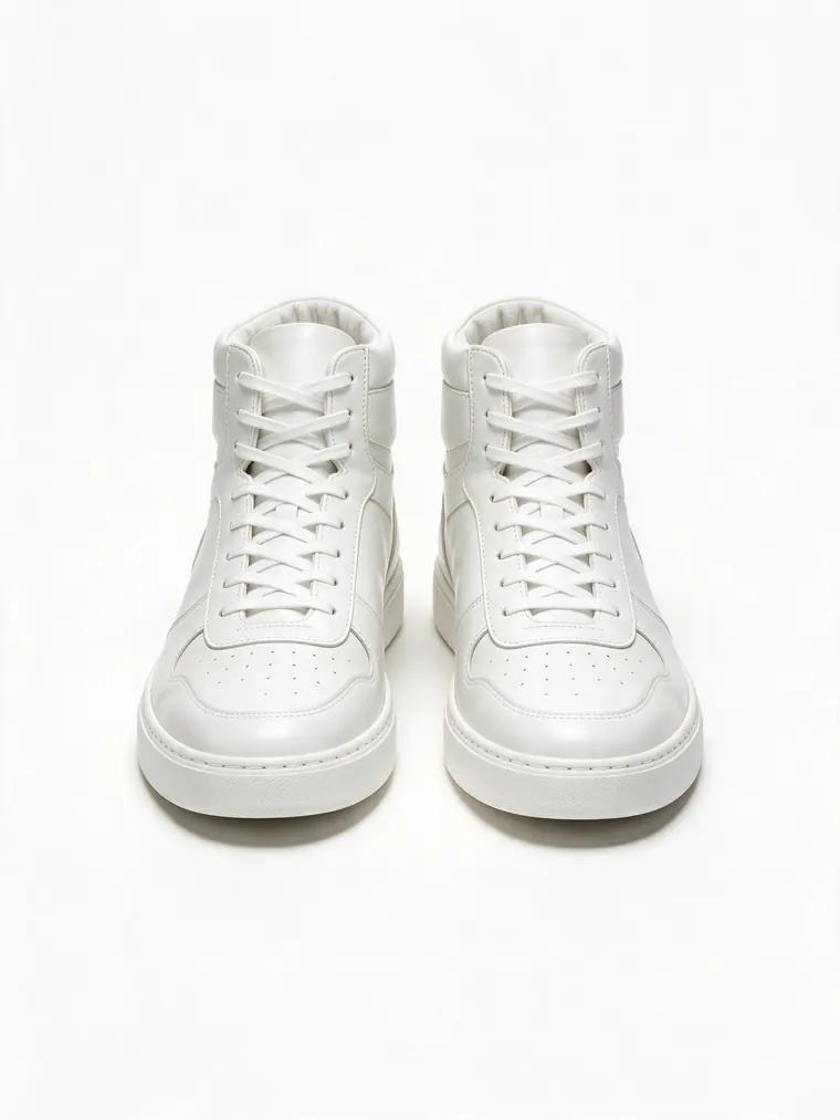 Sneakers -> on feet, full look before AI redesign