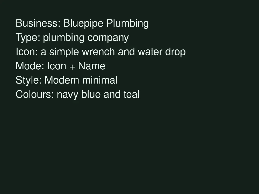 AI logo for Bluepipe Plumbing with a wrench and water drop before AI redesign