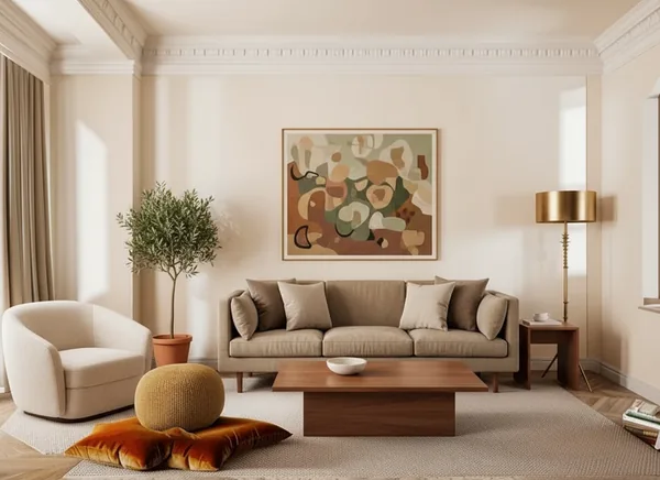 Interior AI — living room restyle after AI redesign